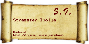 Strasszer Ibolya névjegykártya