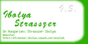 ibolya strasszer business card
